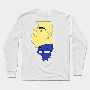 A funny map of Illinois Long Sleeve T-Shirt